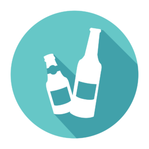 glass bottles recycling illustration